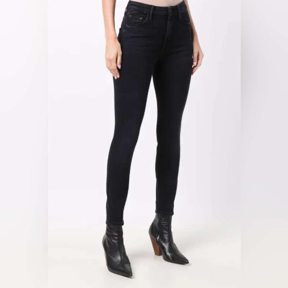 MOTHER The Pixie Ankle Fray in Holding Hands Dark Blue Denim Women’s Size 27